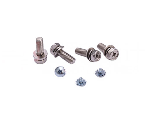 Hexagonal flange screw nut assembly