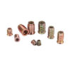 Internal and external thread nut